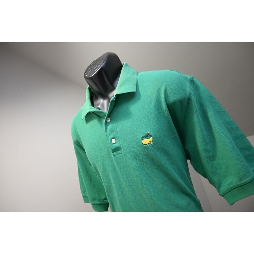 VTG Slazenger‎ Masters Augusta National Golf Polo Green Short Sleeve Mens Sz XL